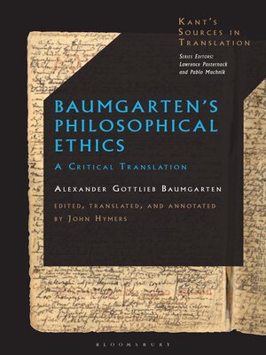 cover image of Baumgarten's Philosophical Ethics